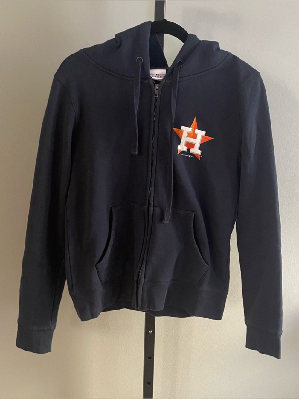 5th & Ocean Houston Astros Navy Blue Logo Hoodie Size Small